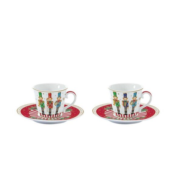Easy Life Christmas Teddy Σετ 2 τεμ Φλιτζάνια καφέ 80 ml πορσελάνης