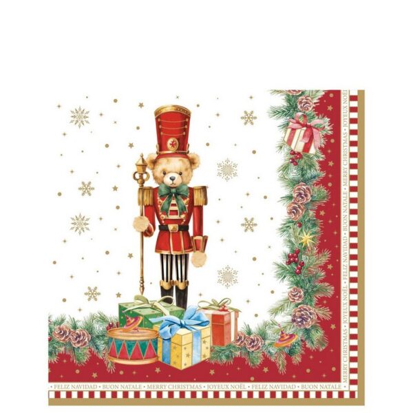 Easy Life Christmas Teddy Σετ 20 τεμ Χαρτοπετσέτες 33Χ33 εκ χάρτινες