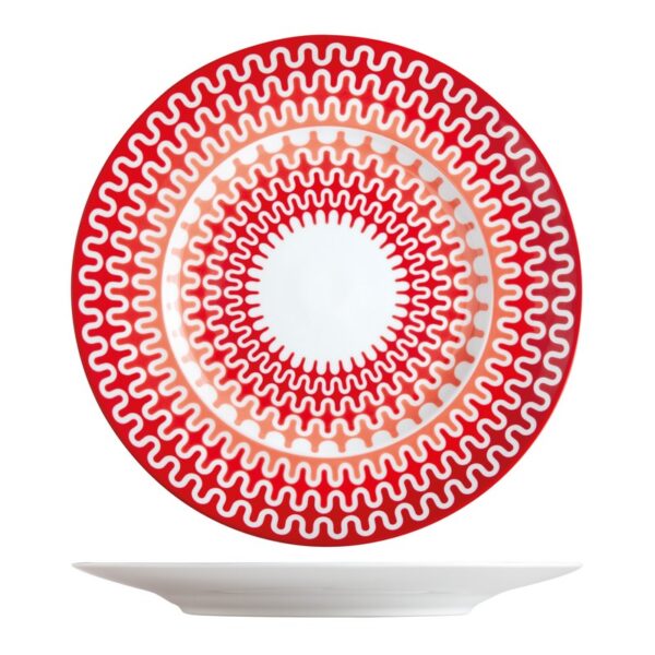 ΙΩΝΙΑ Illusion Red Πιατέλα Στρογγυλή 32 εκ