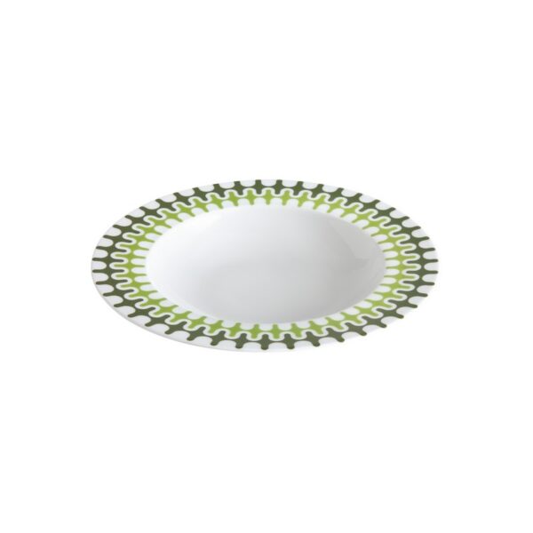 ΙΩΝΙΑ Illusion Green Πιάτο Βαθύ 23 εκ πορσελάνης