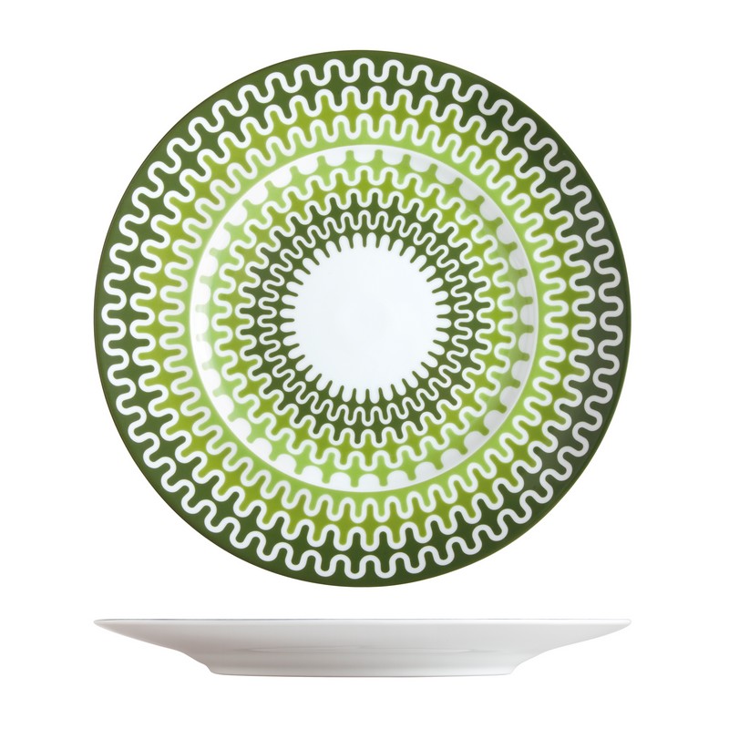ΙΩΝΙΑ Illusion Green Πιατέλα Στρογγυλή 32 εκ πορσελάνης ΙΩΝΙΑ Illusion Green Πιατέλα Στρογγυλή 32 εκ πορσελάνης