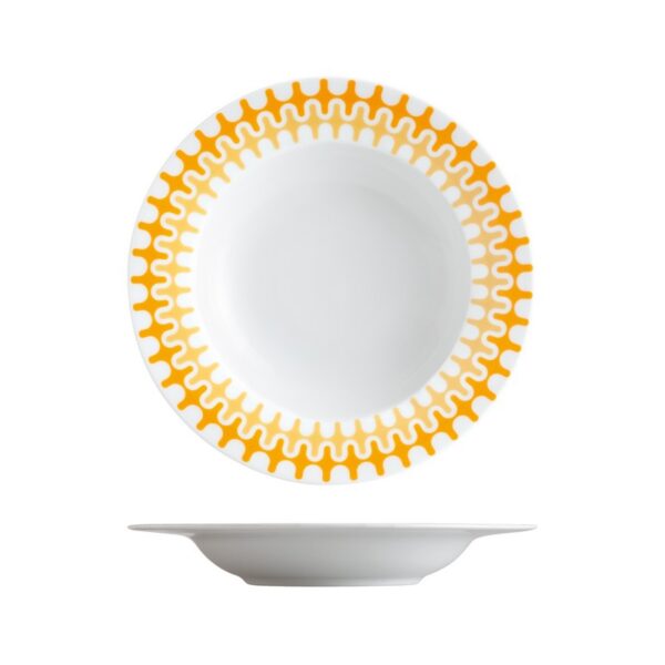 ΙΩΝΙΑ Illusion Yellow Πιάτο Βαθύ 23 εκ πορσελάνης