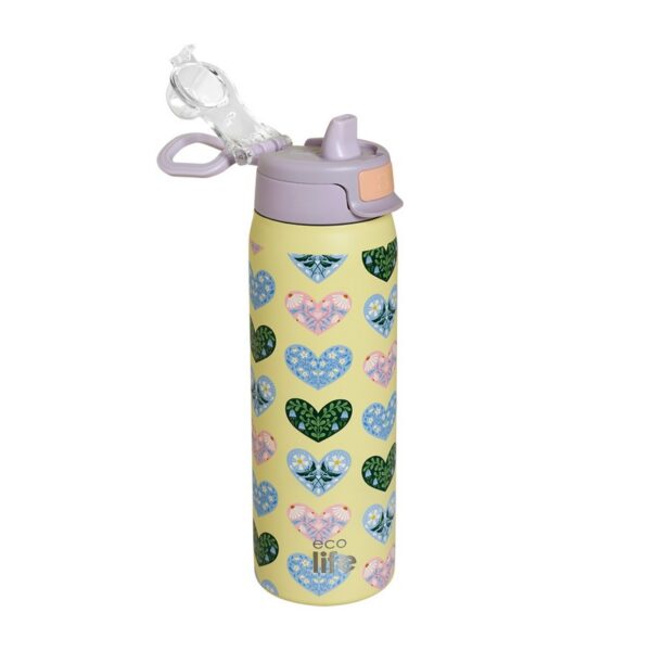 Eco Life Blossom Hearts Thermos Ασφαλείς Πώμα 650ml