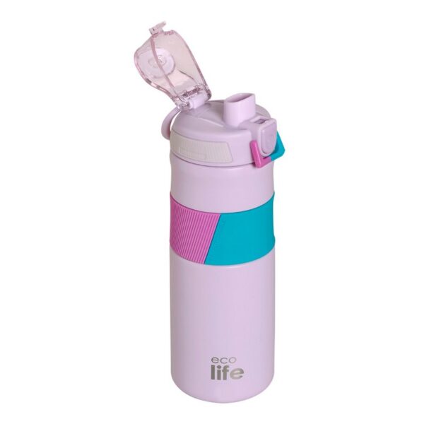 Eco Life Pink Thermos Μπουκάλι Ασφαλείς Πώμα 500ml
