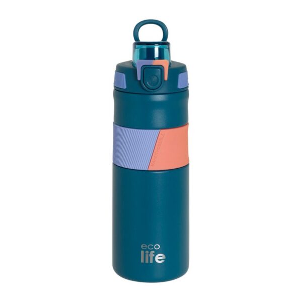Eco Life Blue Thermos Μπουκάλι Ασφαλείς Πώμα 500ml