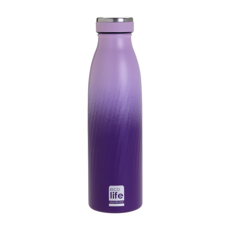 Eco life Slim Purple Ombre Μπουκάλι 500 ml ανοξείδωτο Eco life Slim Purple Ombre Μπουκάλι 500 ml ανοξείδωτο
