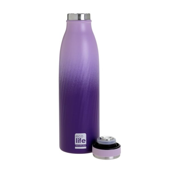 Eco life Slim Purple Ombre Μπουκάλι 500 ml ανοξείδωτο