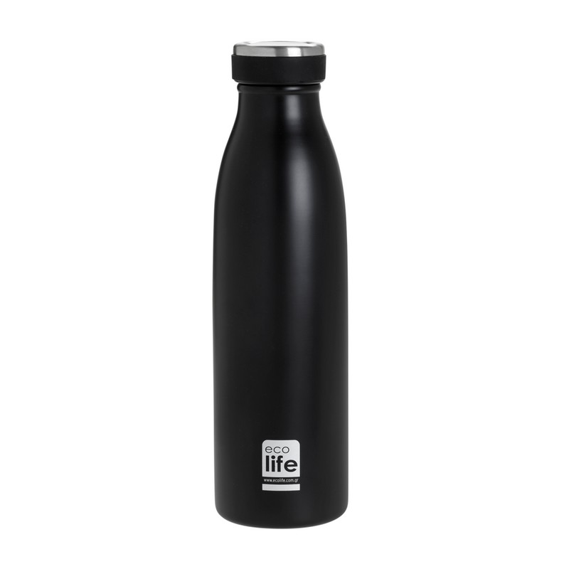 Eco life Slim Black Μπουκάλι 500 ml ανοξείδωτο Eco life Slim Black Μπουκάλι 500 ml ανοξείδωτο