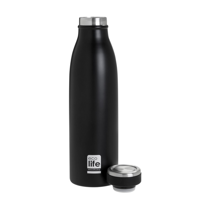 Eco life Slim Black Μπουκάλι 500 ml ανοξείδωτο Eco life Slim Black Μπουκάλι 500 ml ανοξείδωτο