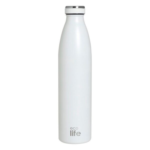 Eco life Slim White Μπουκάλι 1000 ml ανοξείδωτο