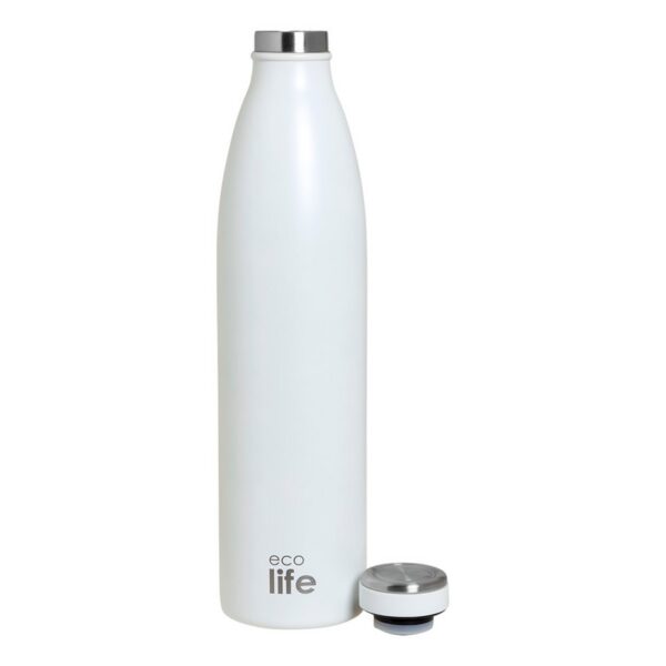 Eco life Slim White Μπουκάλι 1000 ml ανοξείδωτο