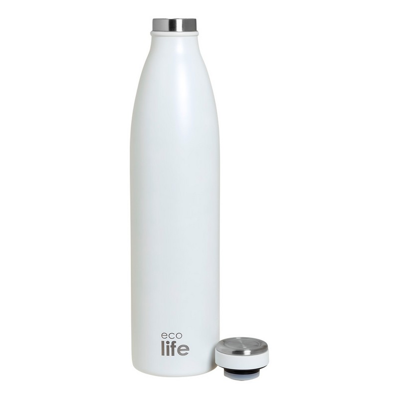 Eco life Slim White Μπουκάλι 1000 ml ανοξείδωτο Eco life Slim White Μπουκάλι 1000 ml ανοξείδωτο