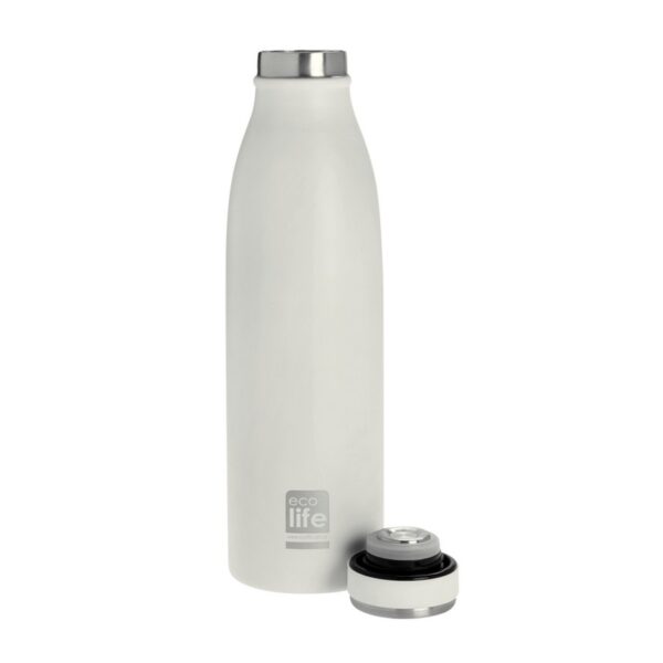 Eco life Slim White Μπουκάλι 500 ml ανοξείδωτο