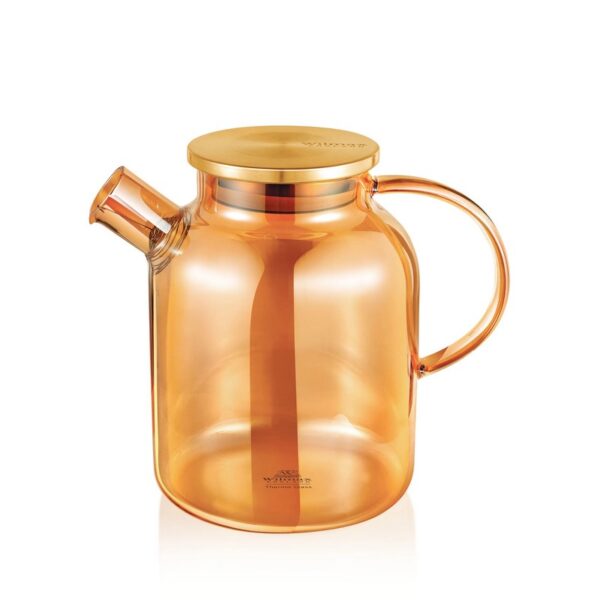 Wilmax Τσαγιέρα Γυάλινη με Φίλτρο 1.6L Amber