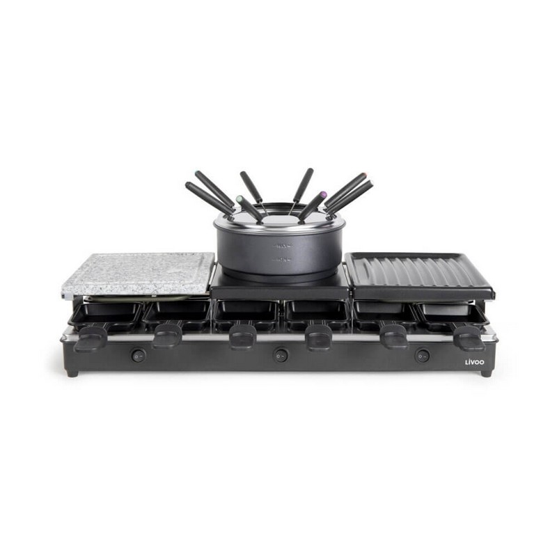 Livoo Γκριλιέρα Raclette και Φοντύ 1650W για 12 άτομα