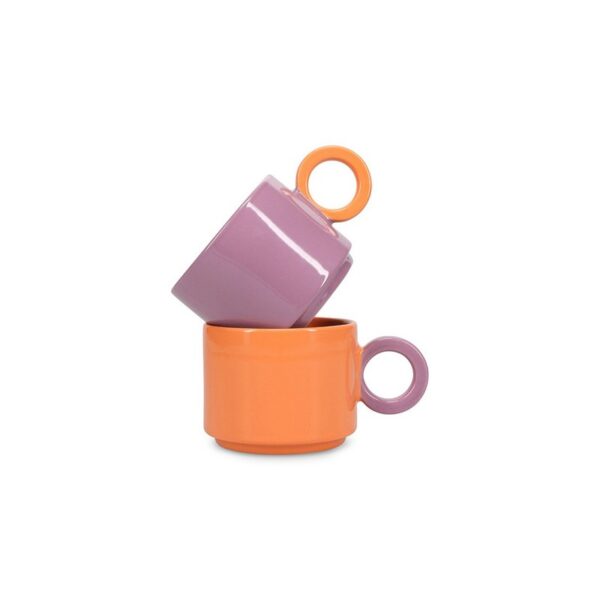 F2D ΟΝΑ Lou Κούπα Mωβ-πορτοκαλί 280ml Stoneware