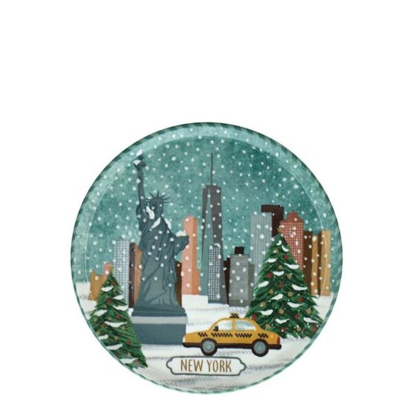 Tognana Xmas Postcard New York Πιατέλα Στρογ. 29 εκ πορσελάνης