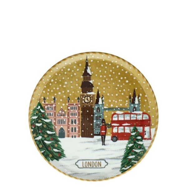 Tognana Xmas Postcard London Πιατέλα Στρογ. 29 εκ πορσελάνης