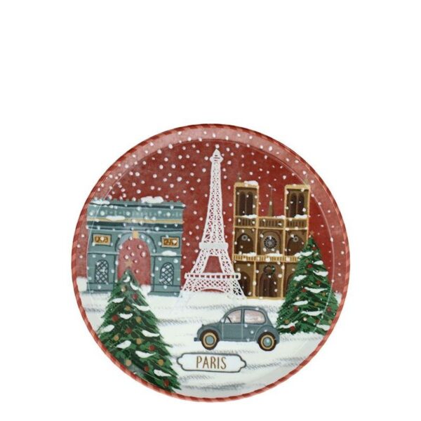 Tognana Xmas Postcard Paris Πιατέλα Στρογ. 29 εκ πορσελάνης