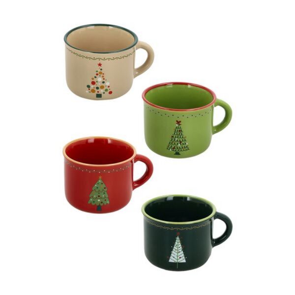 Tognana Christmas Trees Σετ 2 τεμ Κούπα 100 ml stoneware
